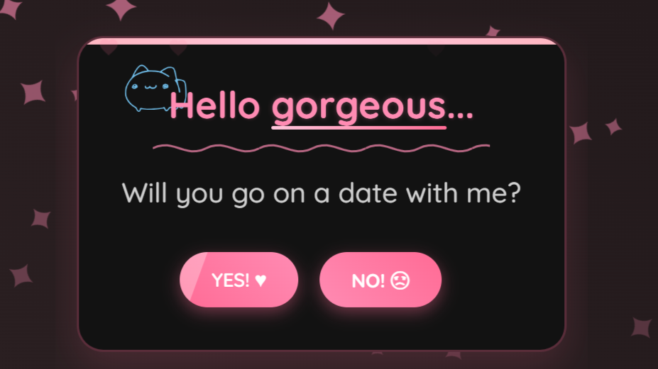 Will you date me project screenshot